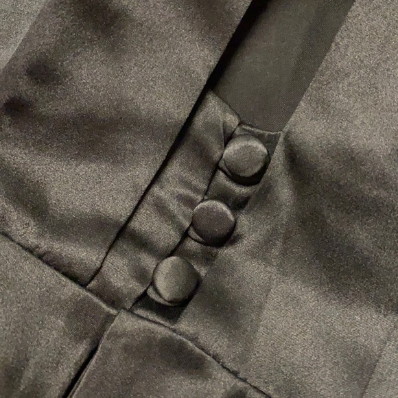 Vintage 90’s 100% Silk Dress Black Slip Dress Backless Maxi Dress - Picture 5 of 14